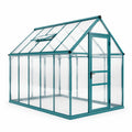 Invernadero de aluminio y policarbonato transparente 250x190x195 cm