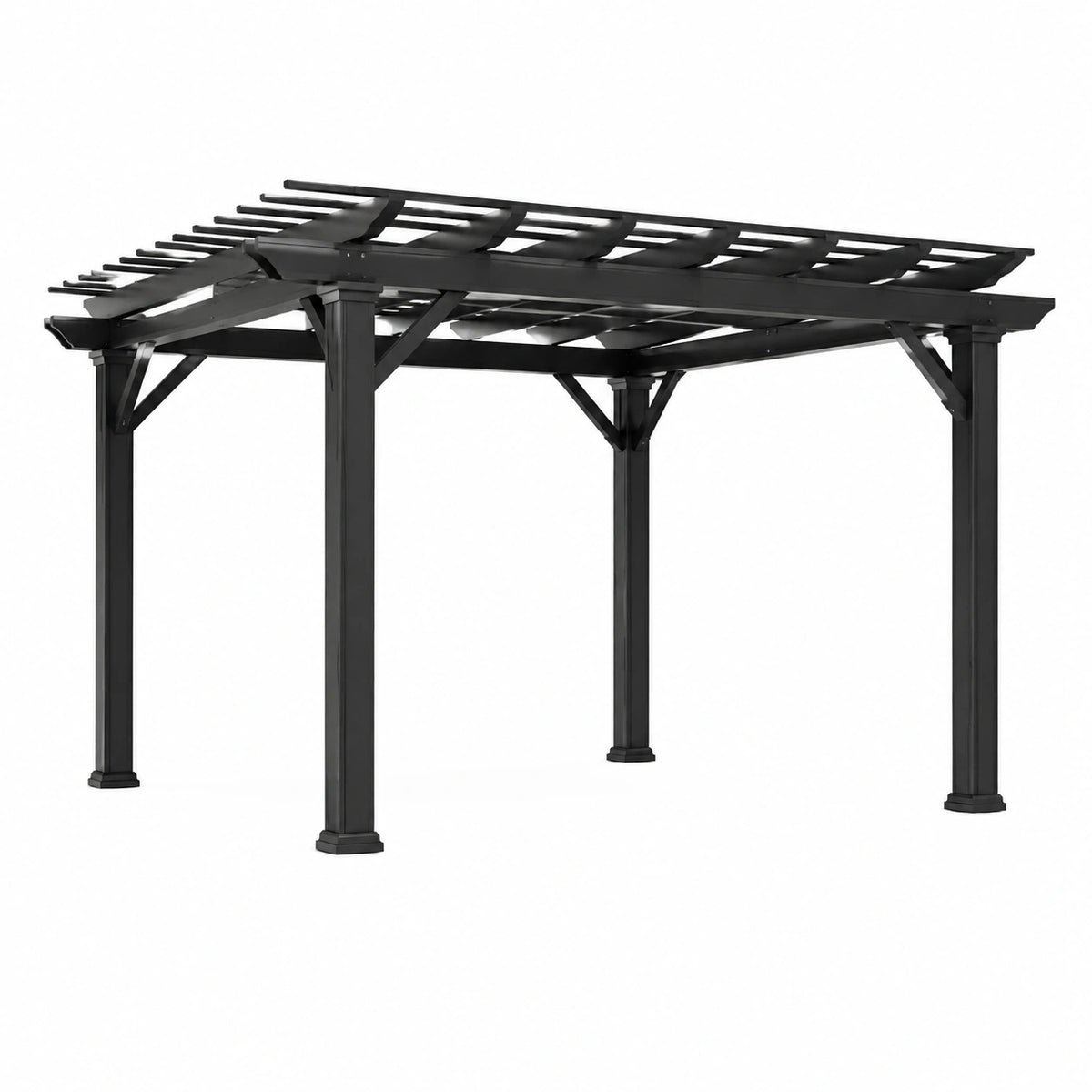 Pérgola de Aluminio para Exterior en Negro