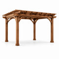 Pérgola de madera marrón 3x4 m
