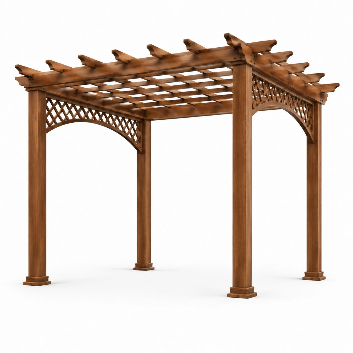 Pérgola de Madera de Pino Tratada Marrón 300x300x260 cm
