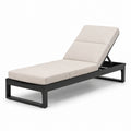 Tumbona de aluminio beige ajustable 200x65x30 cm